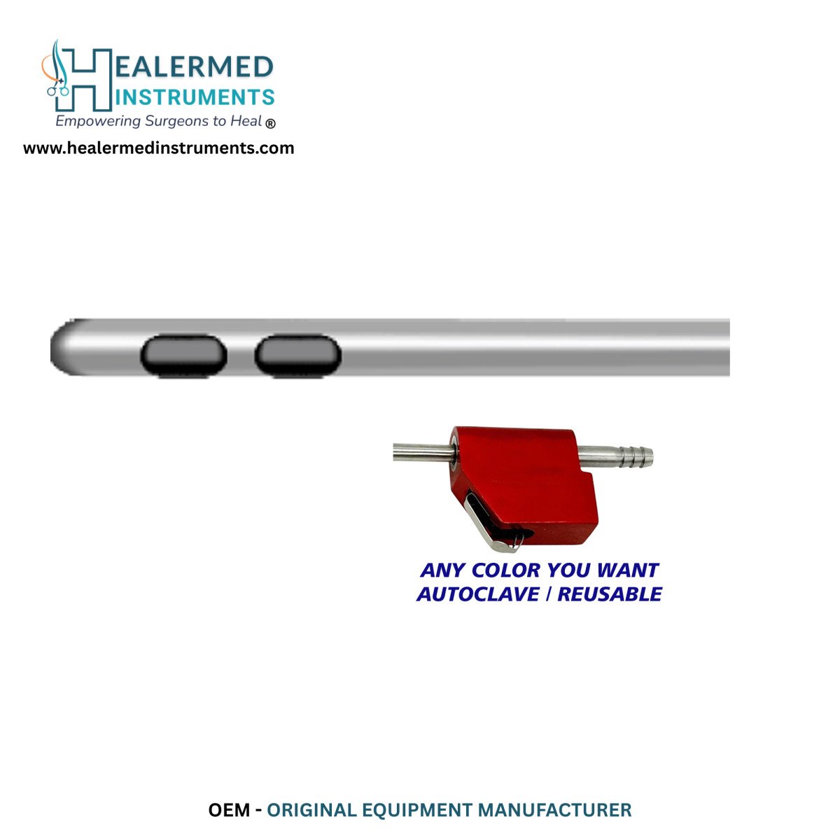 Two Hole Bi Port MicroAire Compatible Liposuction Cannula