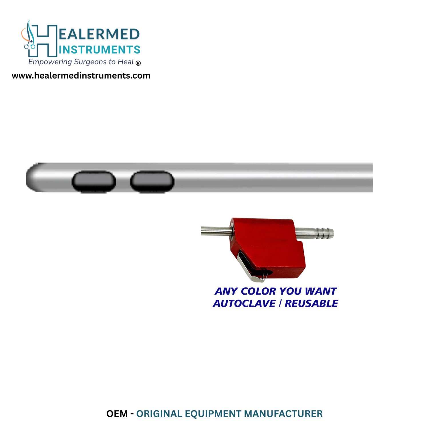 Two Hole Bi Port MicroAire Compatible Liposuction Cannula