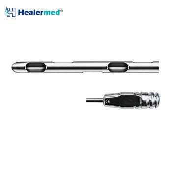 6 Spiral Port Cannula Stainless Steel Luer Lock