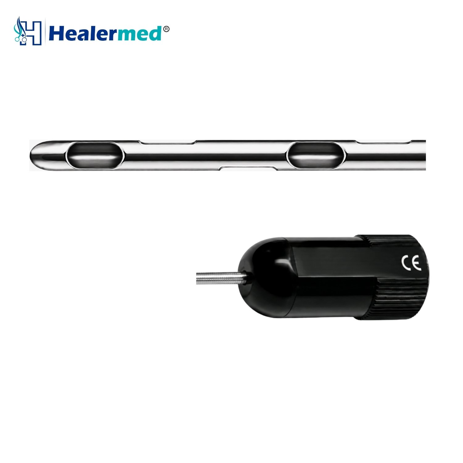Super Luer Lock 6 spiral port liposuction cannula, German stainless steel