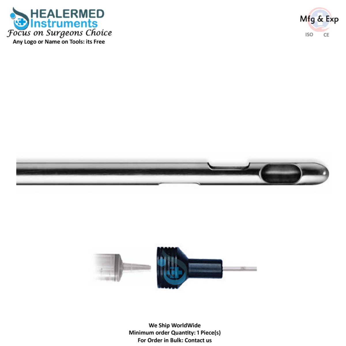 3 Spiral Port Cannula (Carraway Style) 60cc tommey hub connector