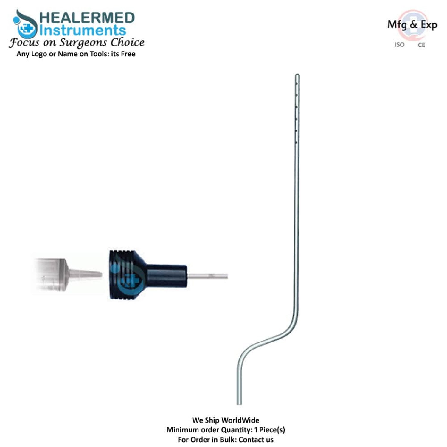 Tumescent Bayonet Infiltration cannula 60cc tommey hub connector Tumescent Bayonet Infiltration cannula 60cc tommey hub connector