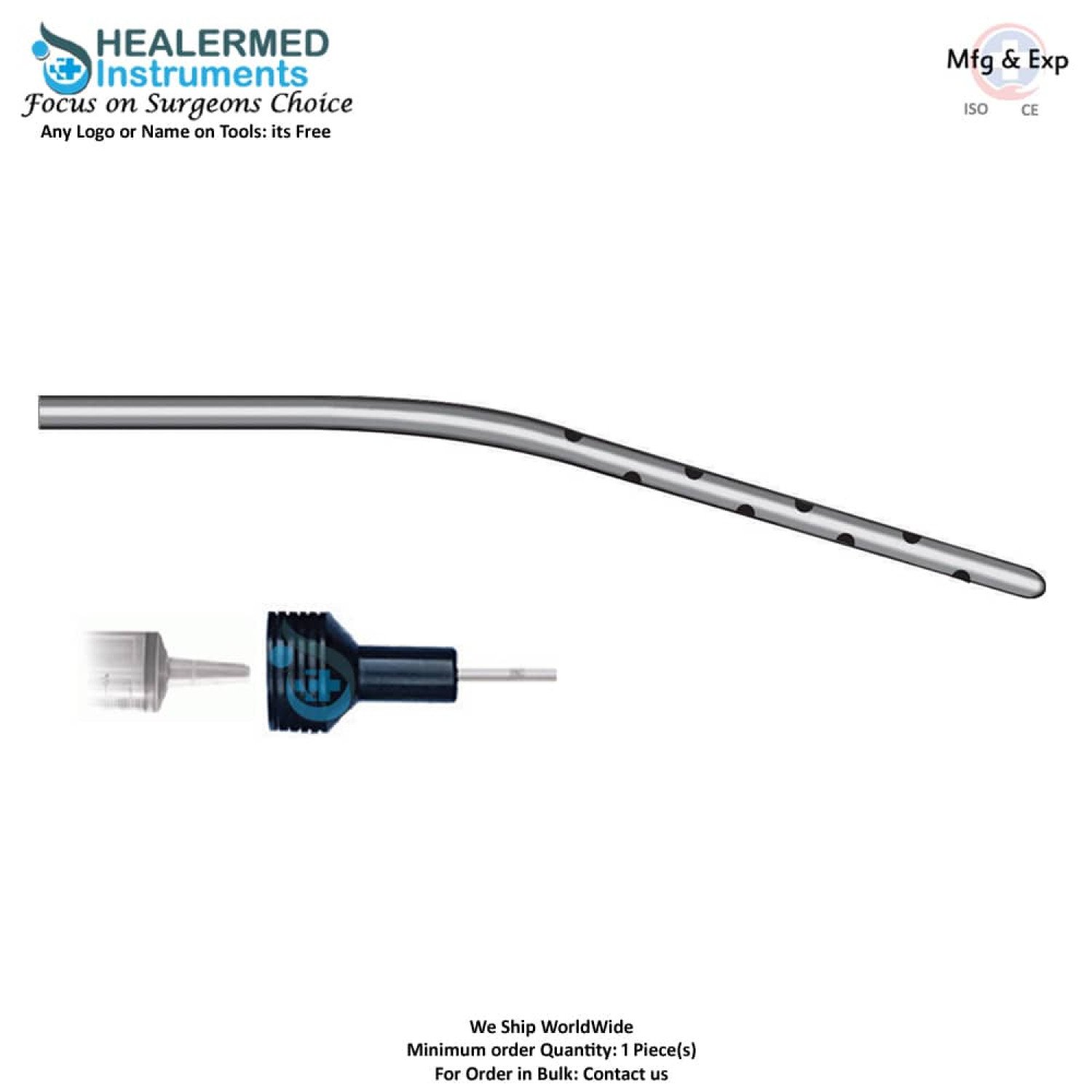 Tumescent Angled Infiltration cannula 60cc tommey hub connector Tumescent Angled Infiltration cannula 60cc tommey hub connector