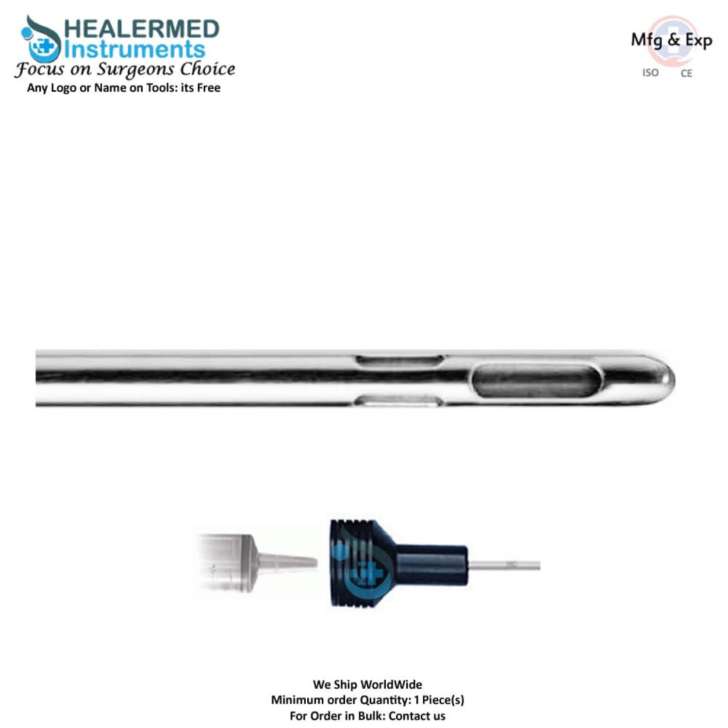 Pyramid Holes Liposuction Cannula 60cc tommey hub connector Pyramid Holes Liposuction Cannula 60cc tommey hub connector