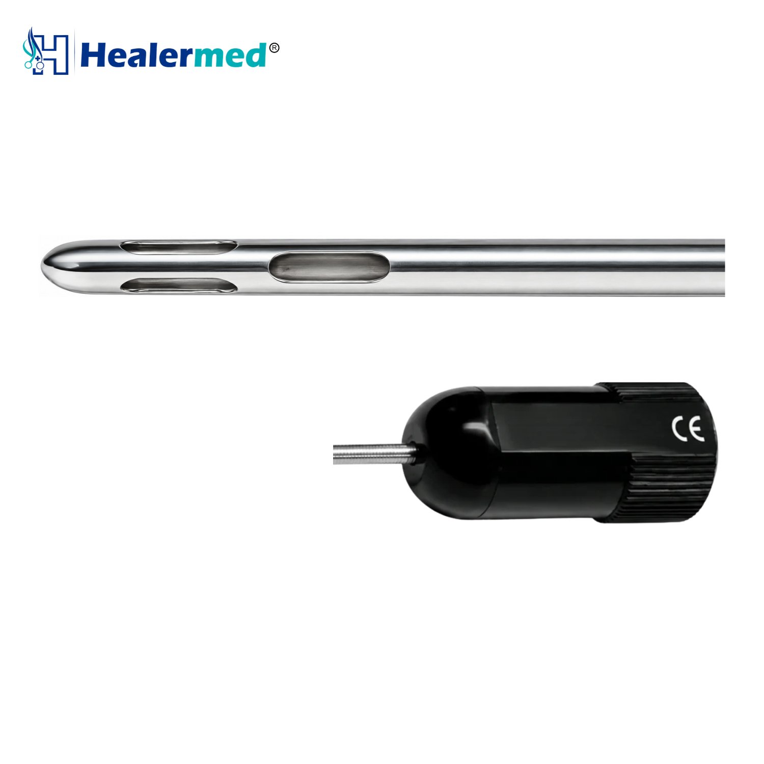 Accelerator three port liposuction cannula with graded port sizes, German stainless steel