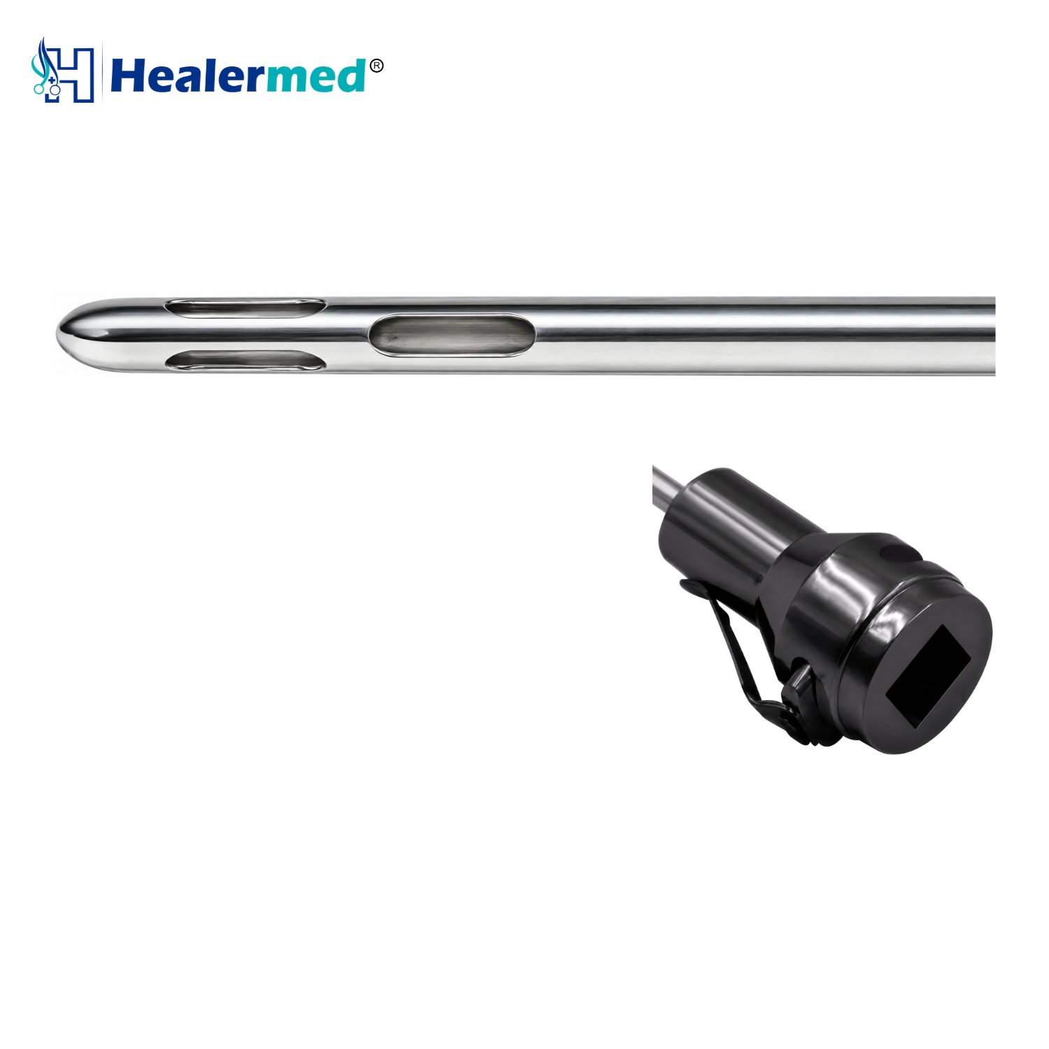 Accelerator three port liposuction cannula with graded port sizes, German stainless steel