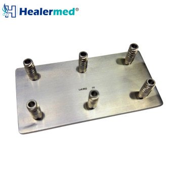 6 Slot Luer Lock Syringe Stand - Stainless Steel Fat Transfer Syringe Rack