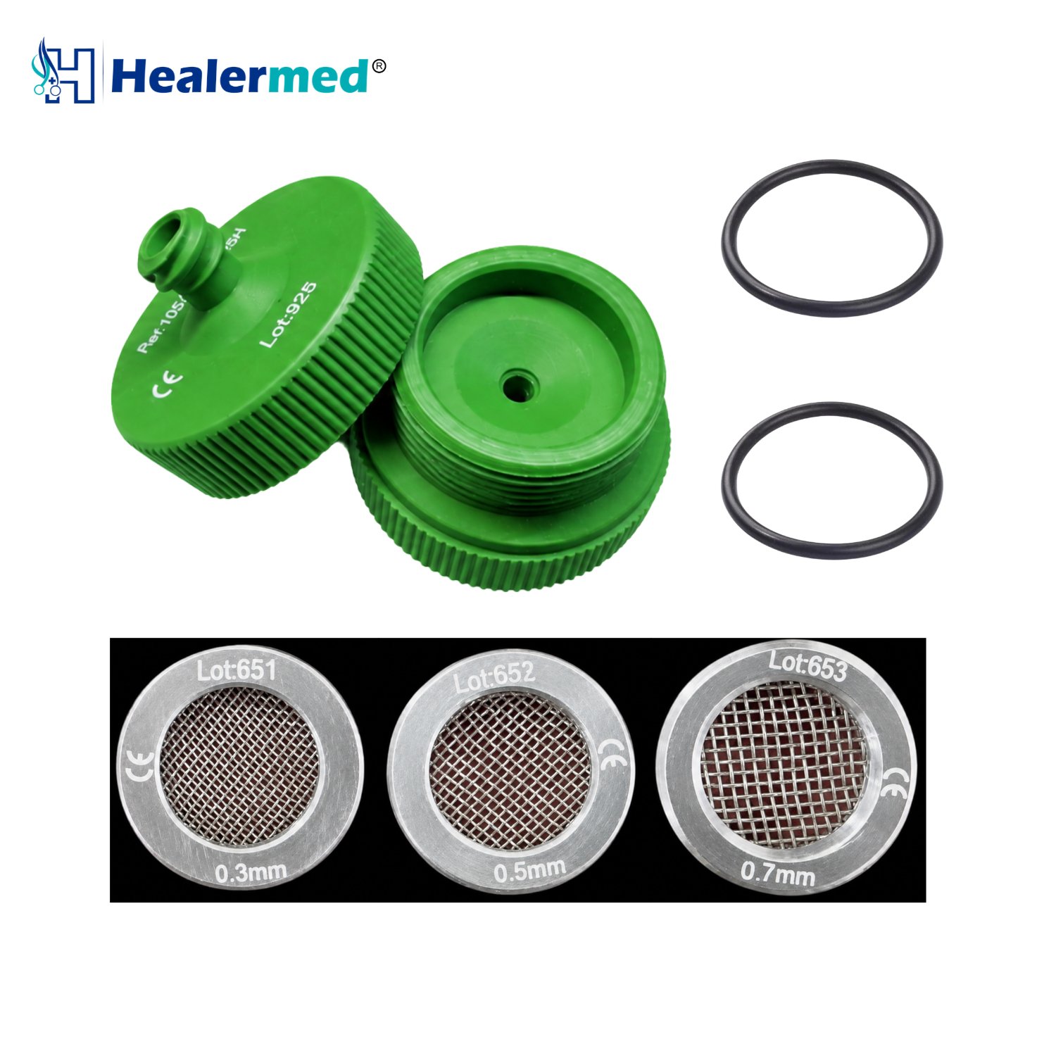 Nano Fat Transfer Set – Short Pattern with 3 mesh filters and 2 gas rings, German stainless steel