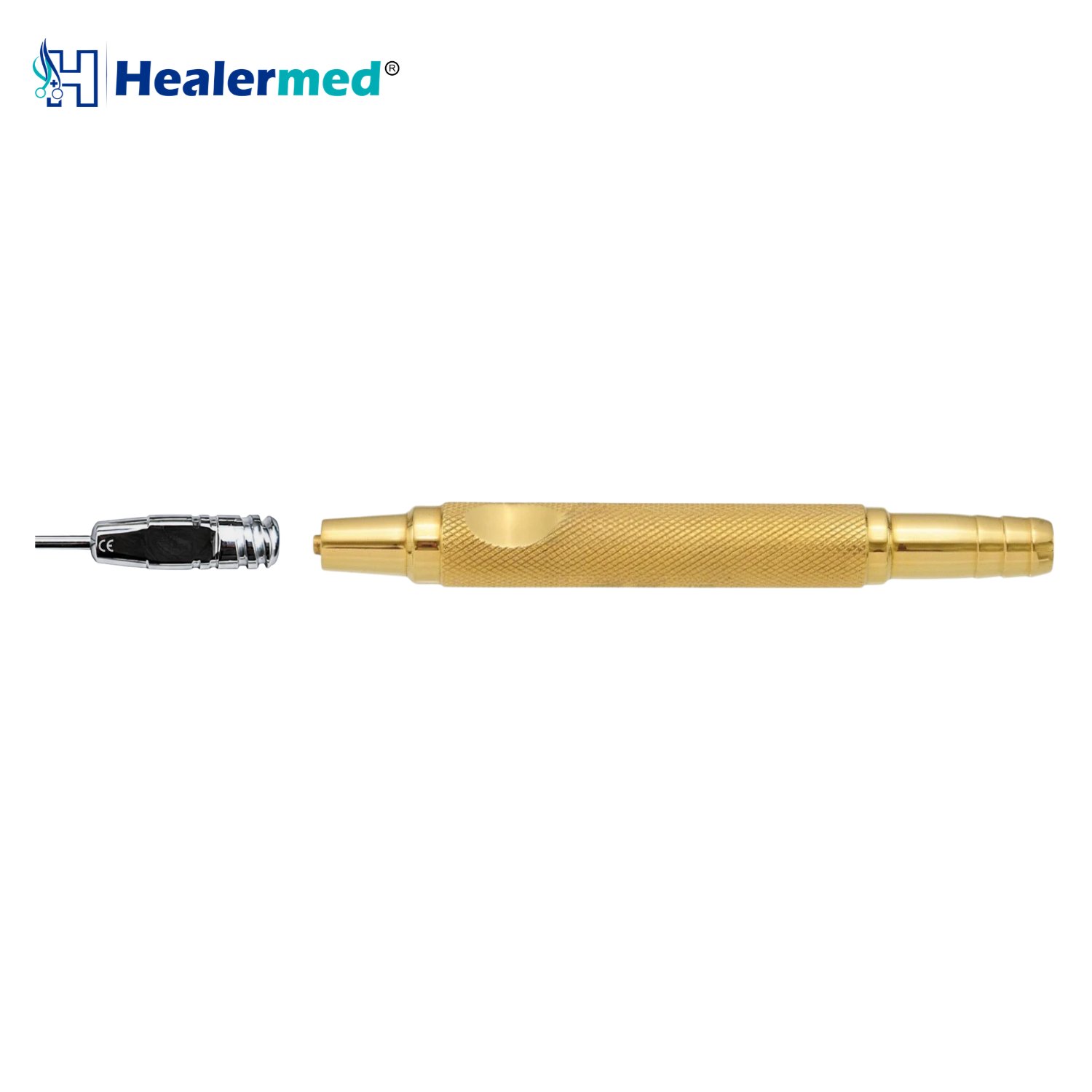 Luer Lock Stainless Steel Handle for liposuction cannulas, German stainless steel