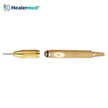 Threaded Hub Thumb Hole Handle for Liposuction Cannulas