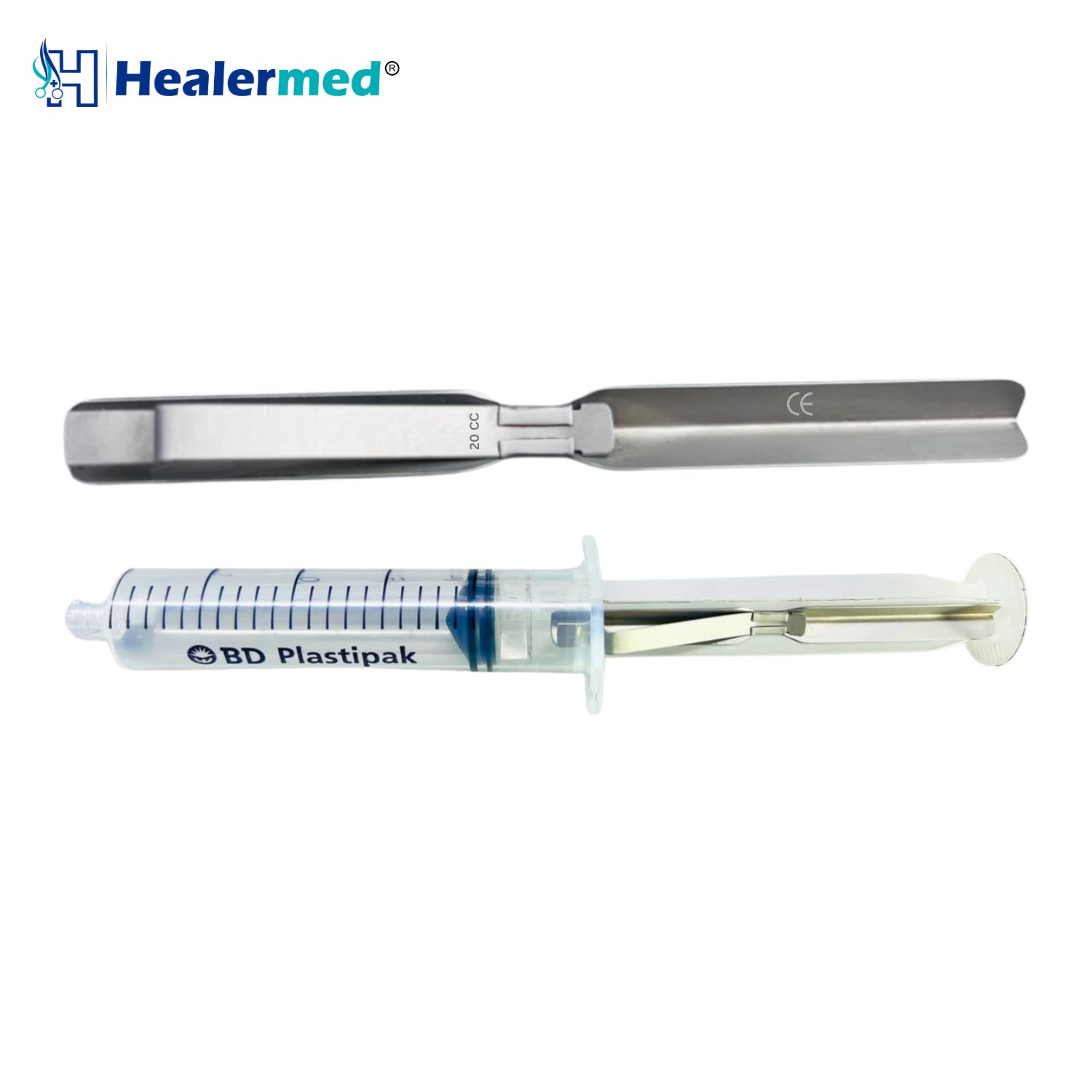 Syringe SnapLock stop lock 20cc, German stainless steel