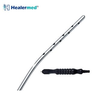 Angled Tumescent Cannula Black Power Handle