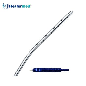 Angled Tumescent Cannula Grooved Power Handle