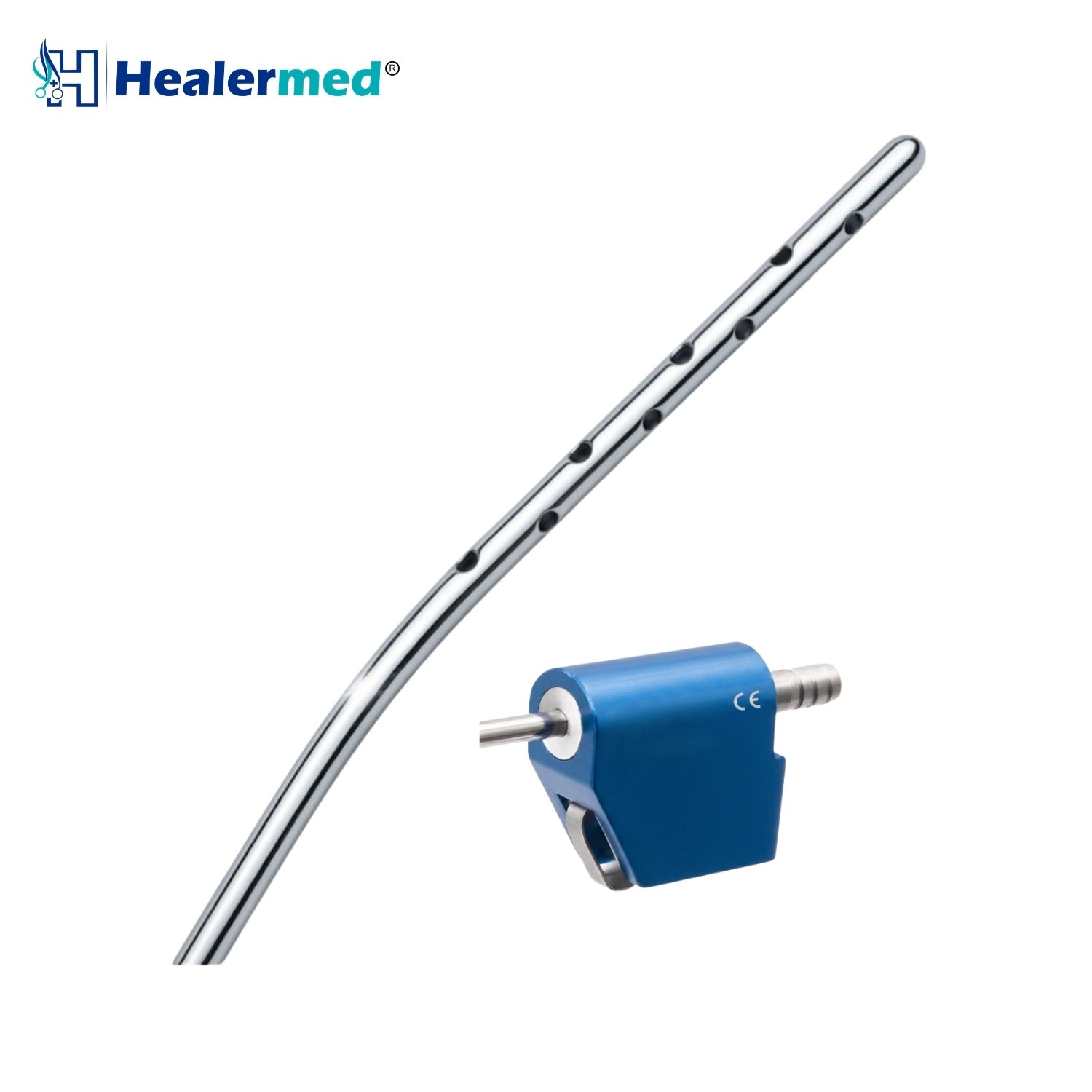 MicroAire compatible tumescent infiltration angled liposuction cannula in German stainless steel