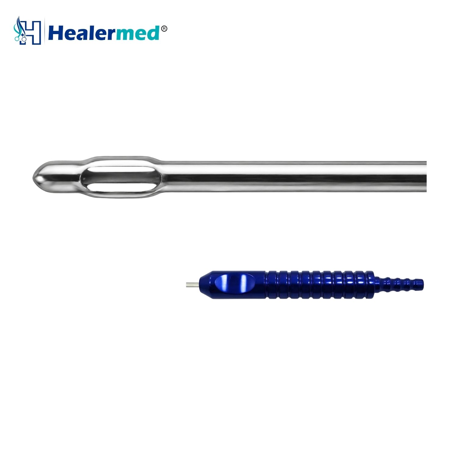 Grooved Power Handle Basket Shaped Liposuction Cannula, German stainless steel