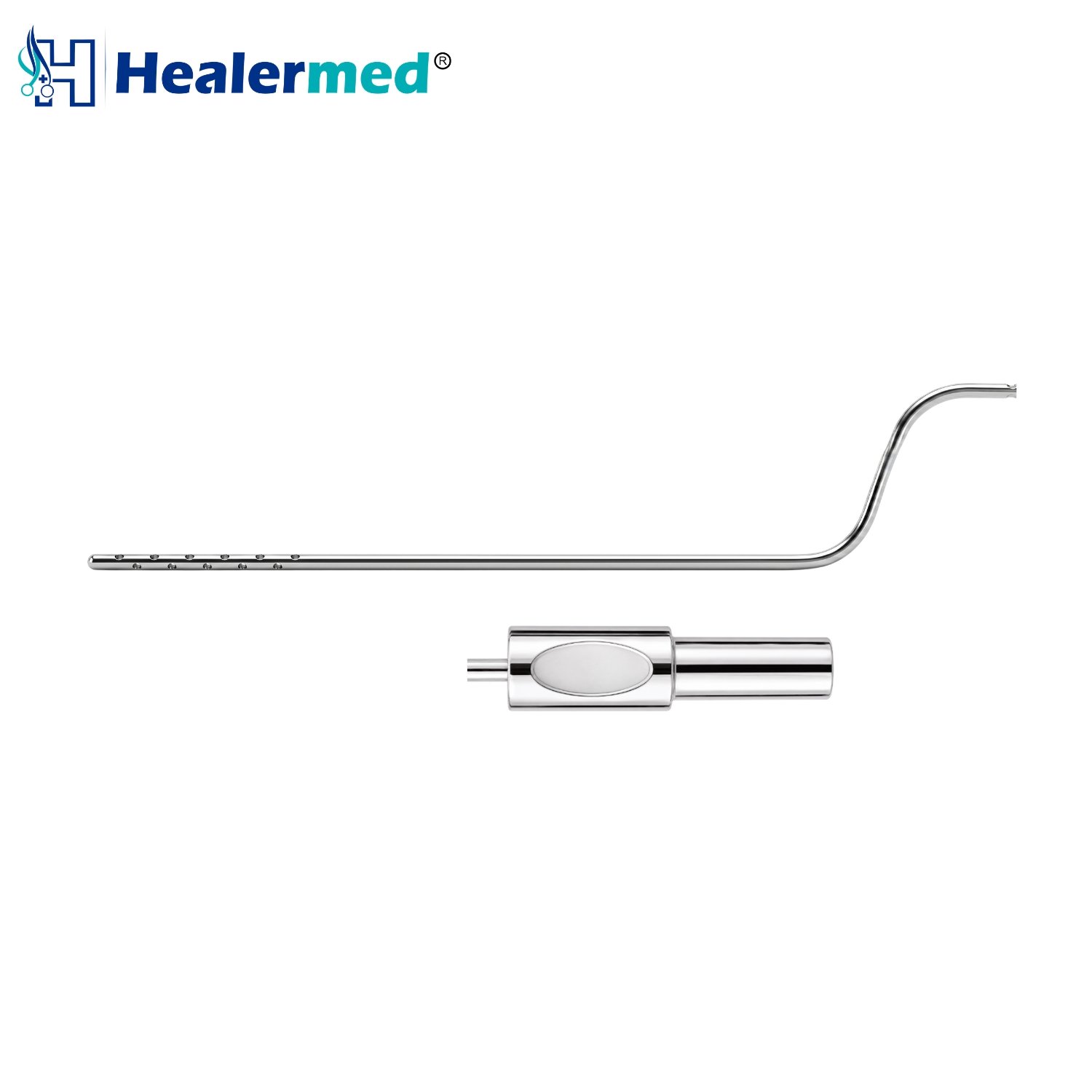 Bayonet tumescent infiltrator liposuction cannula with a custom hub compatible with Lumsail infiltration pump systems.
