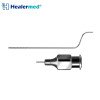 Bayonet tumescent infiltrator liposuction cannula with an autoclavable universal needle Luer Lock connection hub.