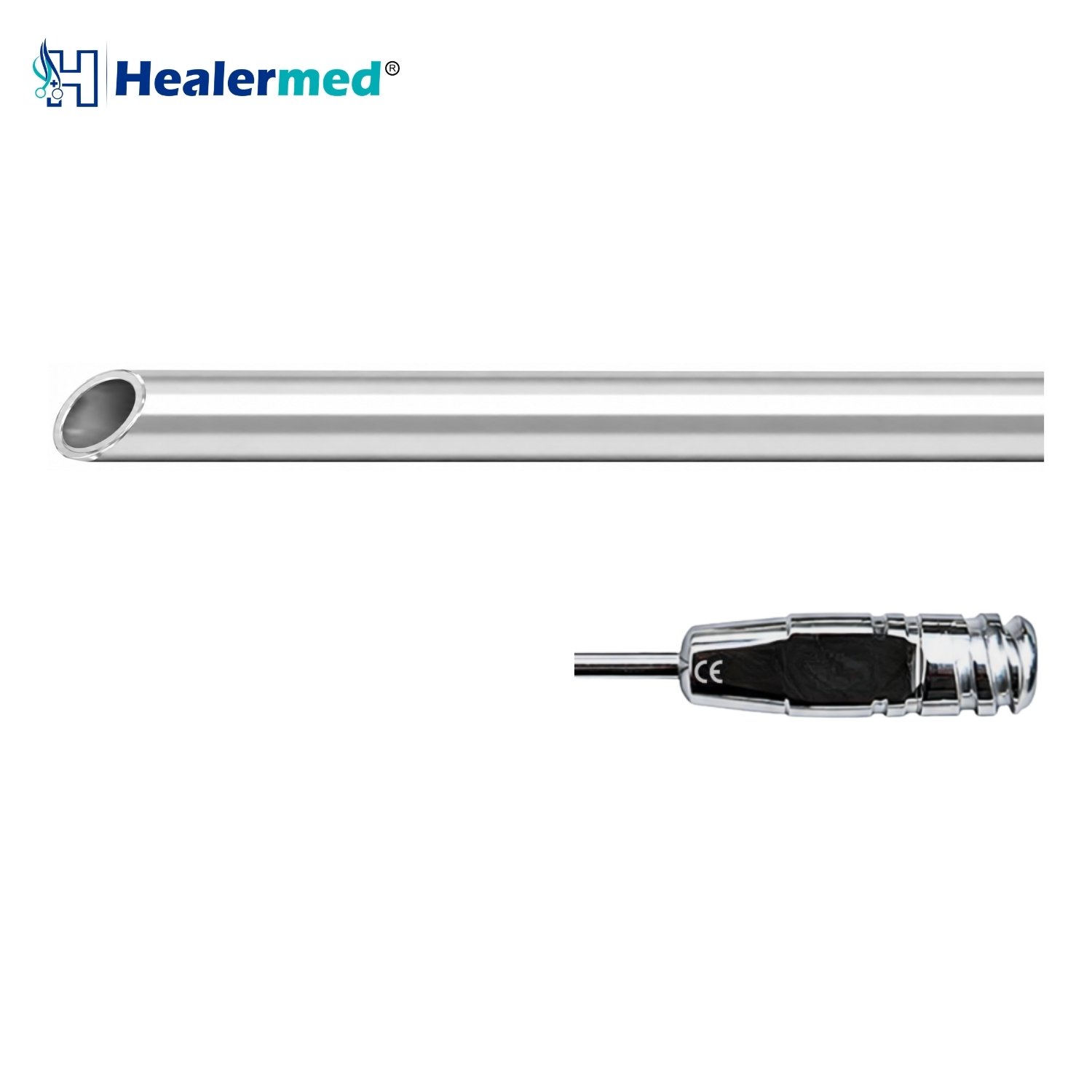 Beveled Hole On Top liposuction cannula with Stainless Steel Luer Lock hub, German stainless steel