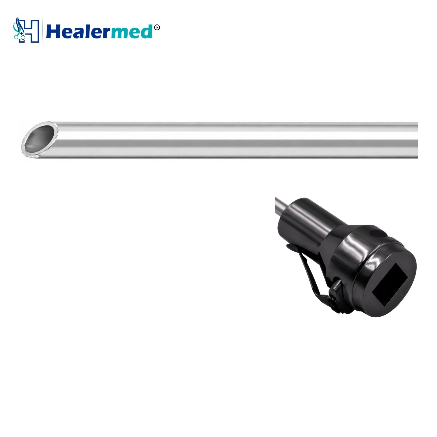 Beveled Hole On Top liposuction cannula with Vibrasat Quick Lock hub, German stainless steel