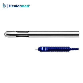 Double Long Port Liposuction Cannula – Grooved Power Handle
