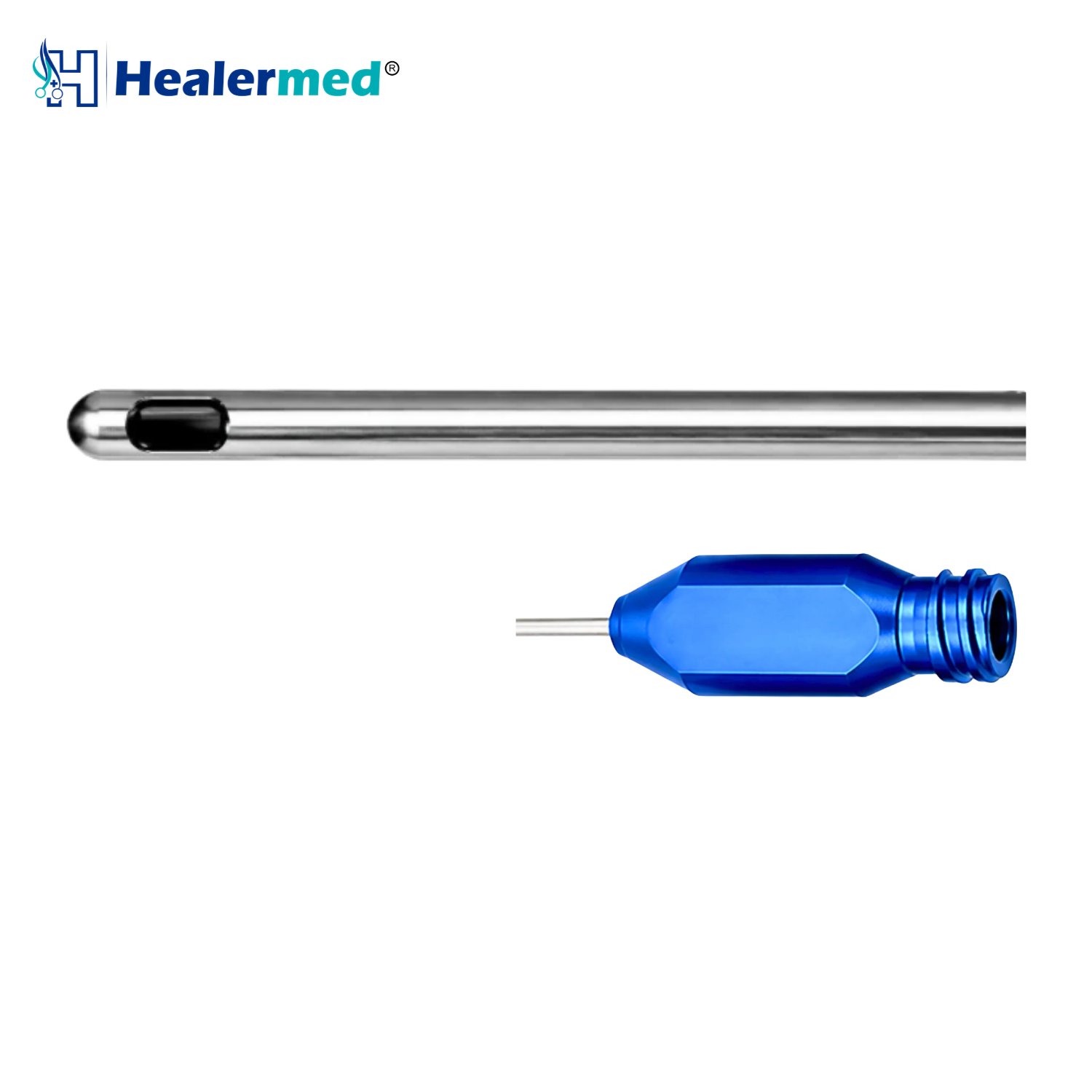 Blunt Single Hole Injector cannula with Luer Lock hub, German stainless steel
