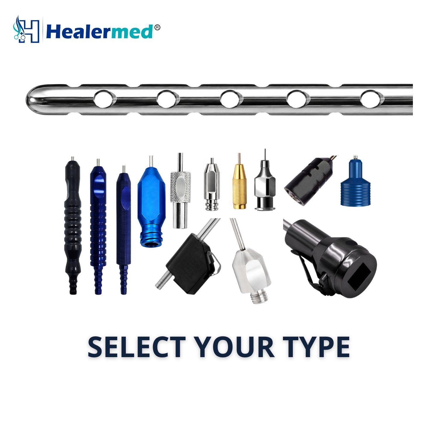 Multi port harvester liposuction cannula with both port ends beveled, German stainless steel