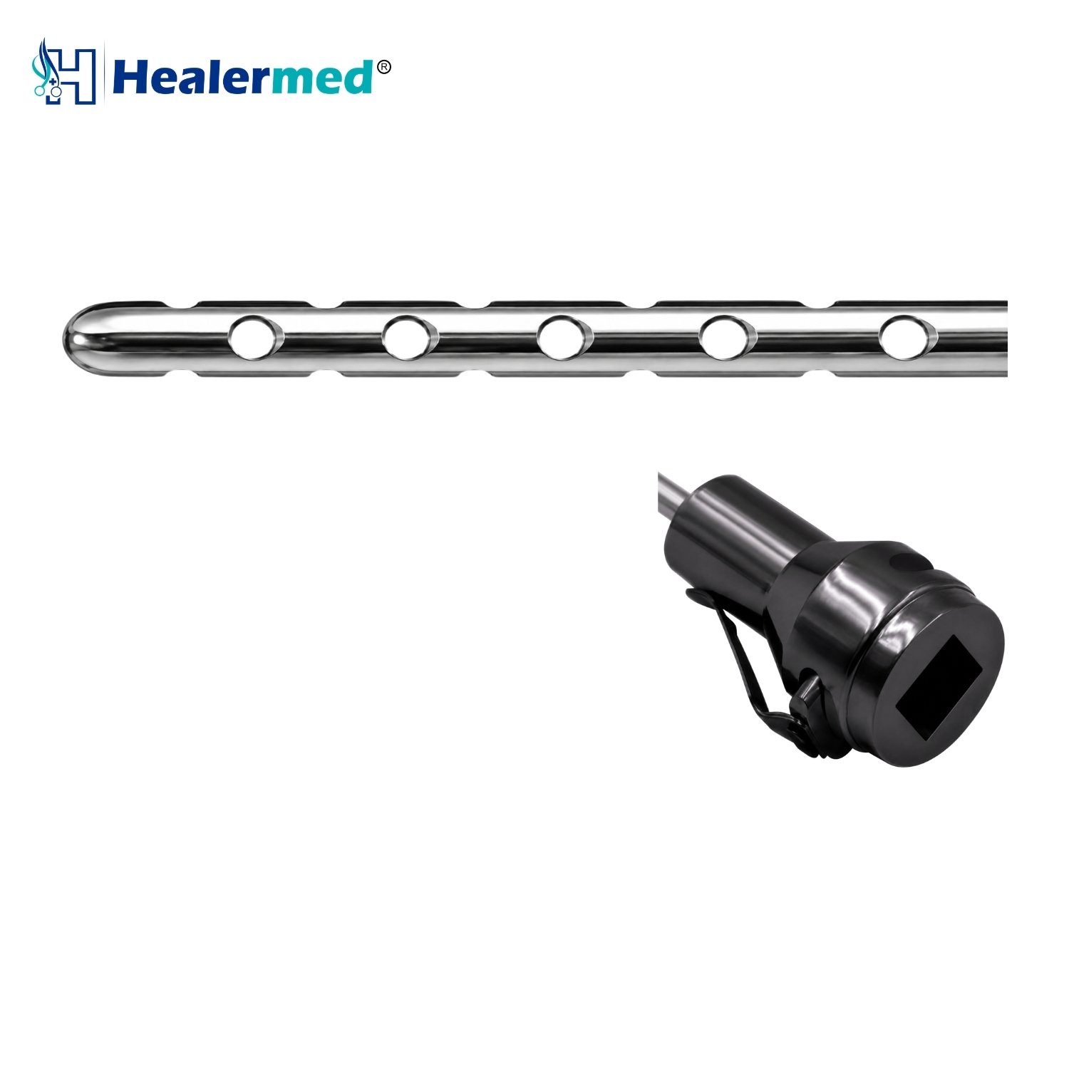 Multi Port Harvester Both End Bevel liposuction cannula with Vibrasat Quick Lock hub, German stainless steel