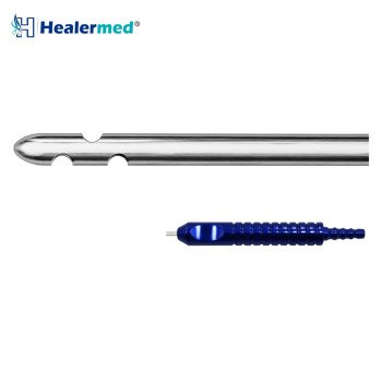 Candy Cane Liposuction Cannula – Grooved Power Handle
