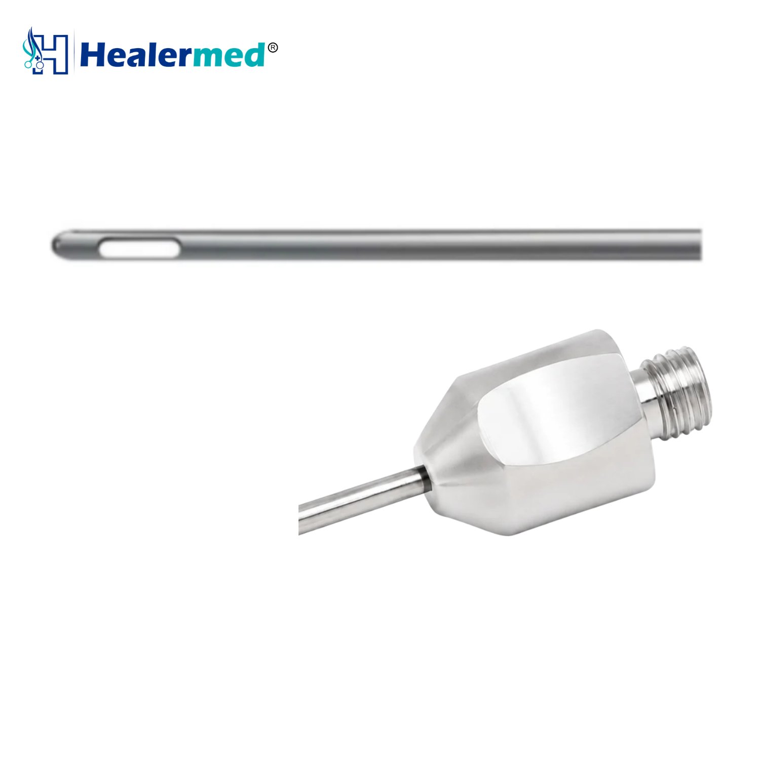 Cobra style round tip liposuction cannula, German stainless steel