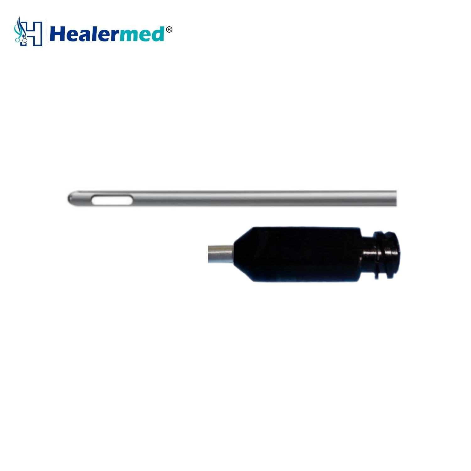 Luer lock Cobra style round tip liposuction cannula, German stainless steel