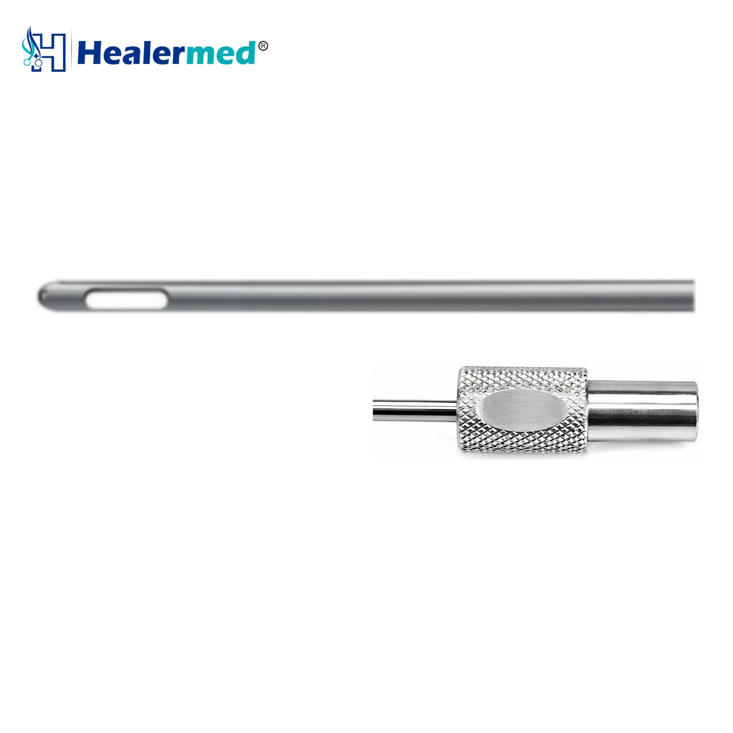 Cobra style round tip liposuction cannula, German stainless steel