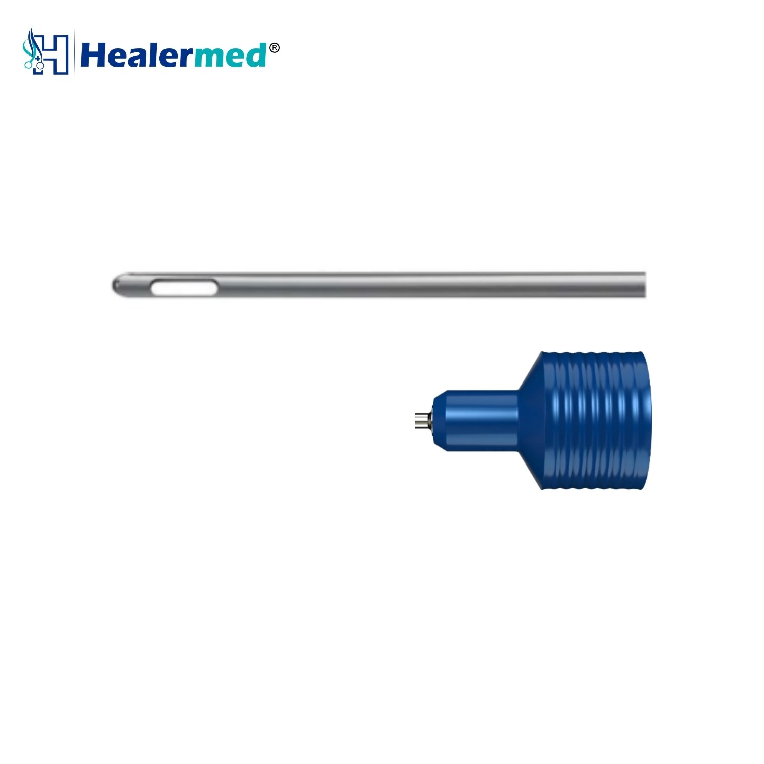 Toomey hub 60cc Cobra round tip liposuction cannula, 2.0mm to 6.0mm