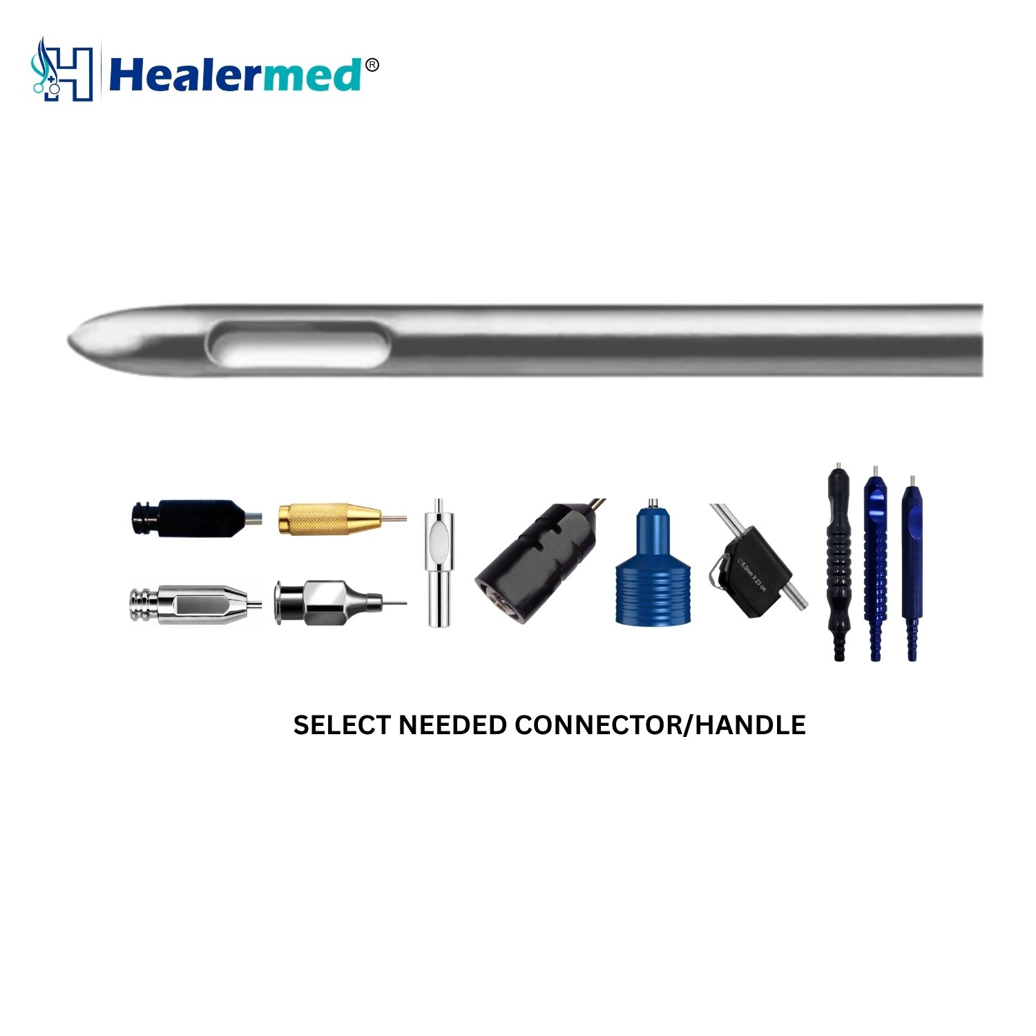 Cobra style two port liposuction cannula, German stainless steel
