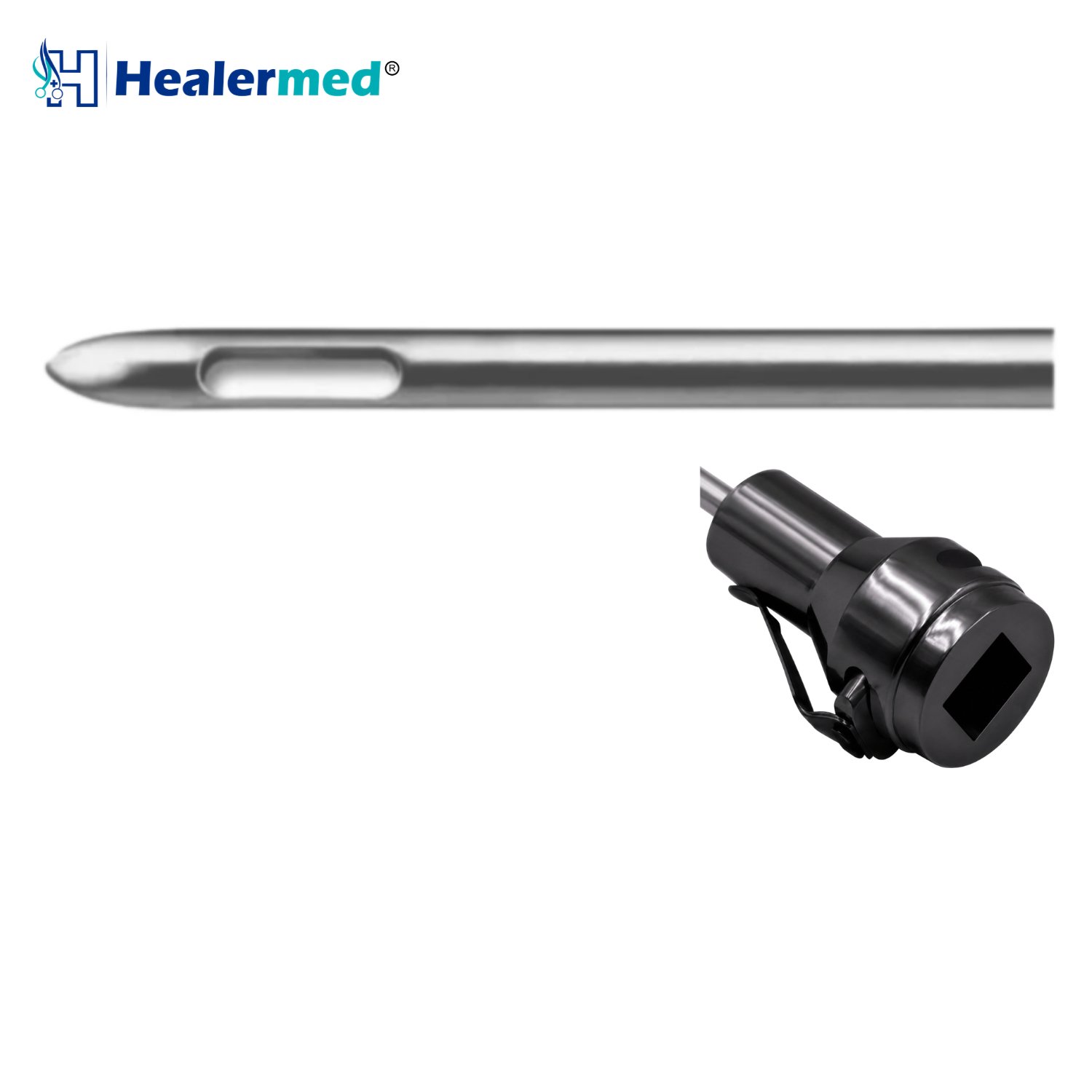Cobra style two port liposuction cannula, German stainless steel