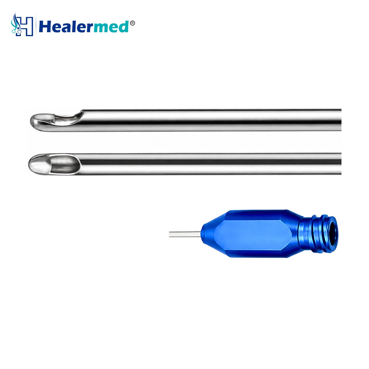 Coleman Spoon Tip Injector cannula with Luer Lock hub, German stainless steel