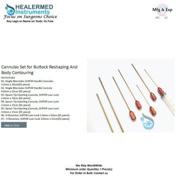 Cannulas Set For Buttock Reshaping And Body Contouring