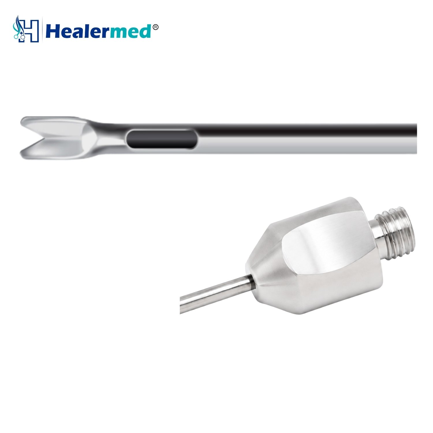 Deep Sharp Cut Dissector liposuction cannula with BeautiFill Laser Compatible hub, German stainless steel