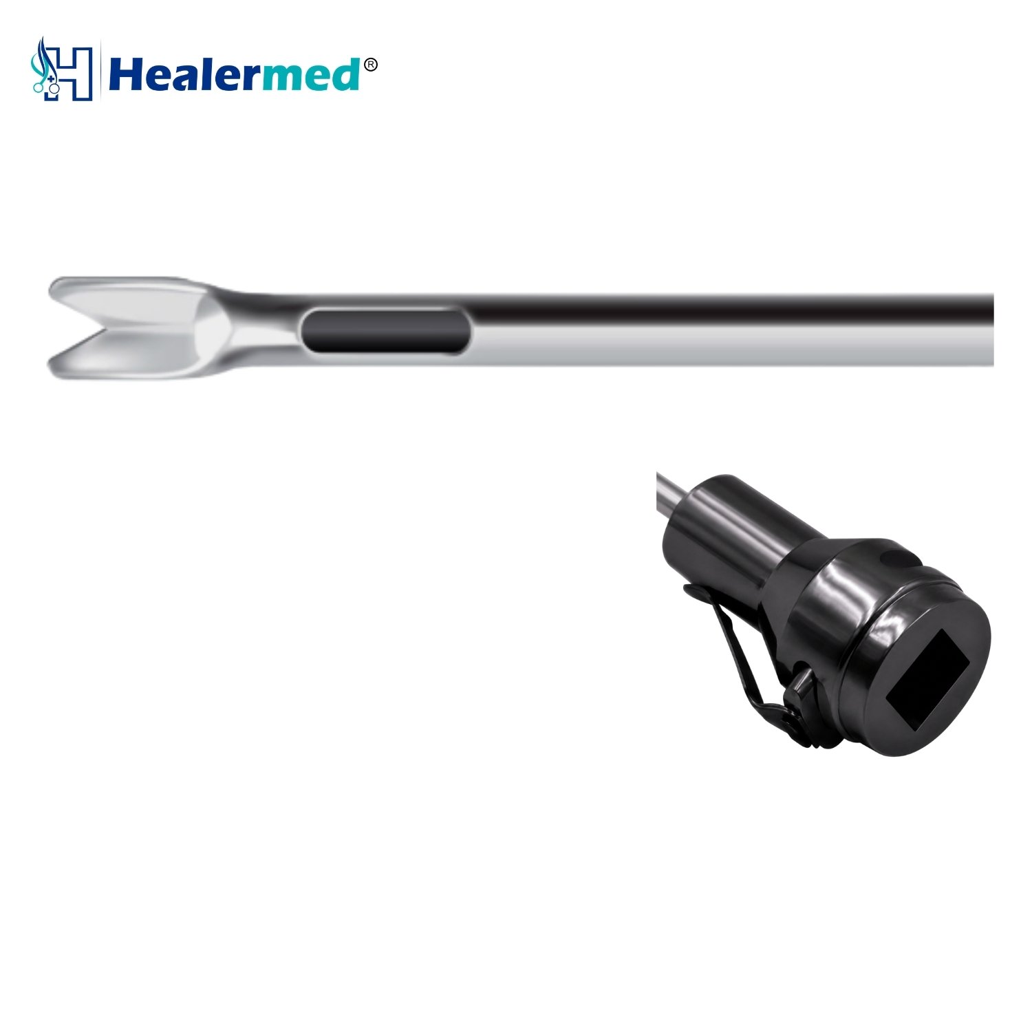Deep Sharp Cut Dissector liposuction cannula with Vibrasat Quick Lock hub, German stainless steel