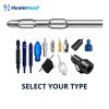 Double basket Becker liposuction cannula with two open cage sections, German stainless steel