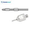 Double basket Becker liposuction cannula with two open cage sections, German stainless steel