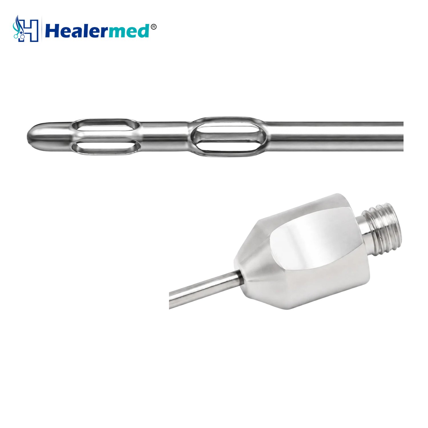 Double Basket Becker Liposuction cannula with BeautiFill Laser Compatible hub, German stainless steel
