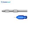 Double basket Becker liposuction cannula with two open cage sections, German stainless steel