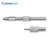 Double basket Becker liposuction cannula with two open cage sections, German stainless steel