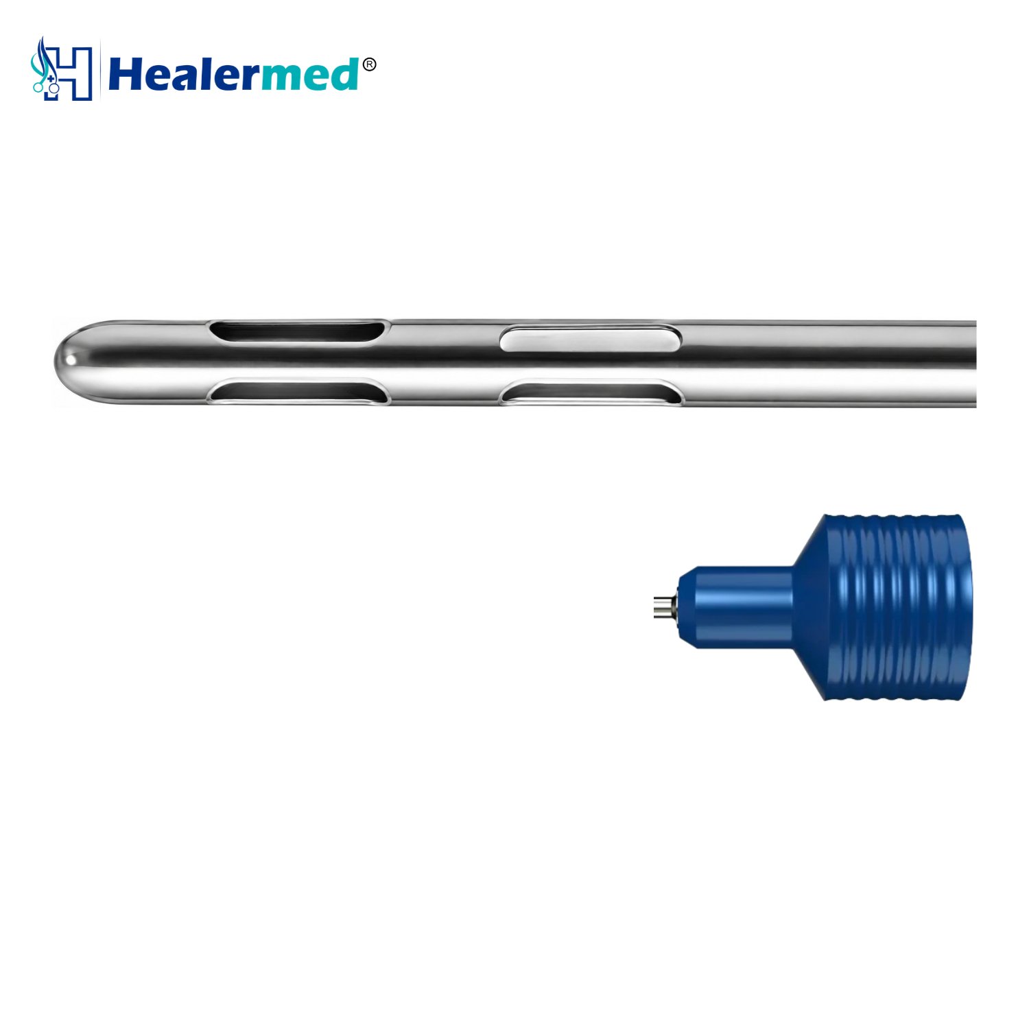 Double Mercedes Six Port Liposuction cannula with Toomey Hub 60cc hub, German stainless steel