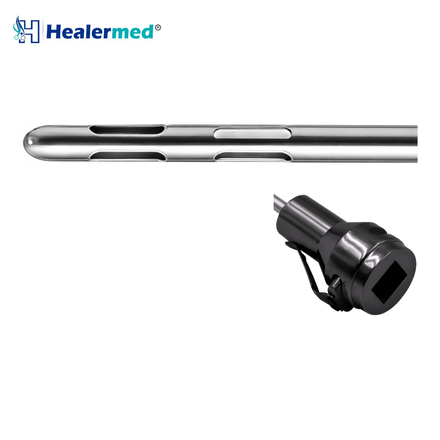 Double Mercedes Six Port Liposuction cannula with Vibrasat Quick Lock hub, German stainless steel