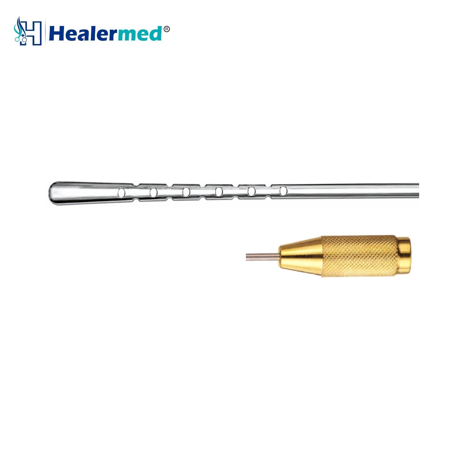 Threaded fitting facelift infiltration cannula, German stainless steel