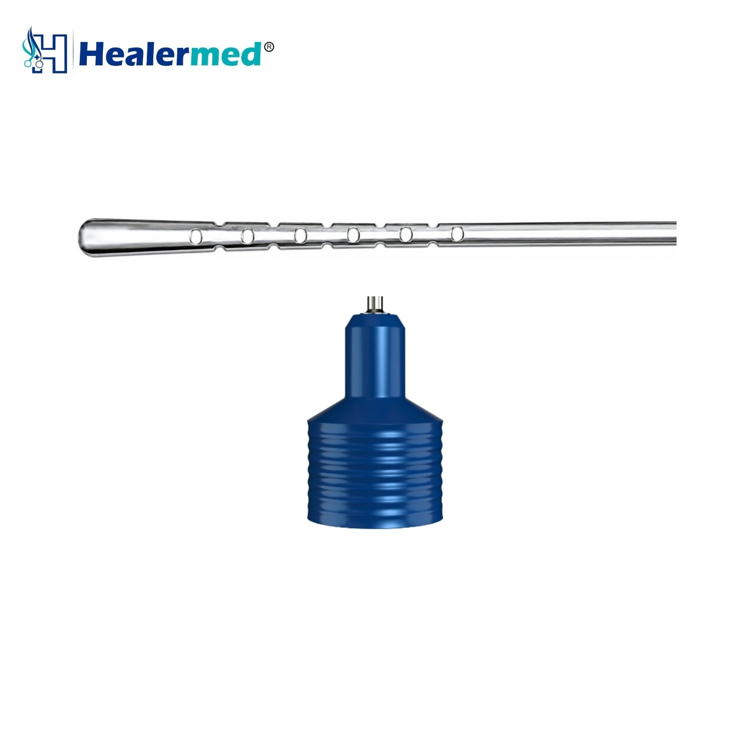 Toomey hub 60cc facelift infiltration cannula, German stainless steel, 2.0mm to 6.0mm