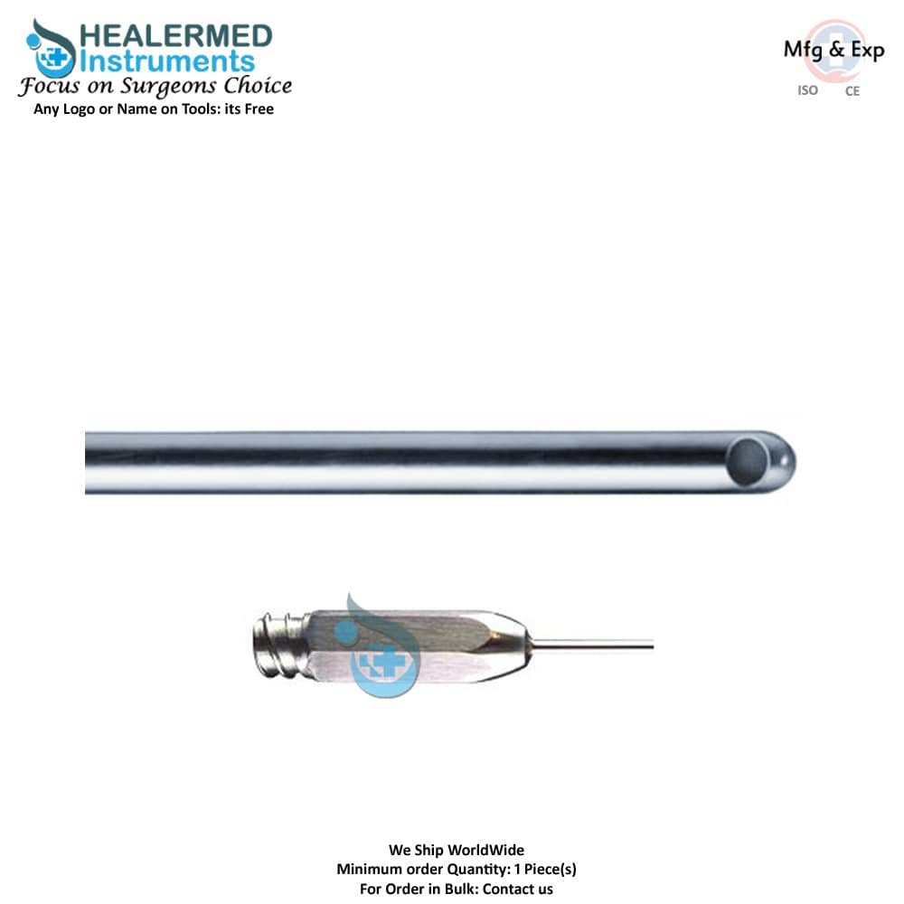 little injector single hole micro cannula stainless steel luer lock