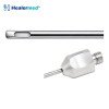 Field flap liposuction cannula with elevated leading edge for jawline and submental contouring, German stainless steel