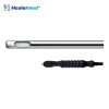 Field flap liposuction cannula with elevated leading edge for jawline and submental contouring, German stainless steel
